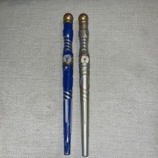 2 Magiquest Wands Gold Ball Toppers With New Batteries picture