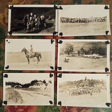 RPPC Fort Ethan Allen Photo Postcard Troops Tents Horse Covered wagon  picture