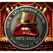 50Th Anniversary of The Rocky Horror Show Commemorative Coin 1975-2025 