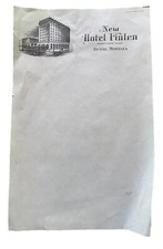 Vintage c1924 New Hotel Finlen of Butte Montana MT Unused Small Letterhead Paper picture