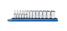 GEARWRENCH 13pc 1/4 Drive Metric Mid Length Socket Set 6 Point Semi Deep #80304S picture