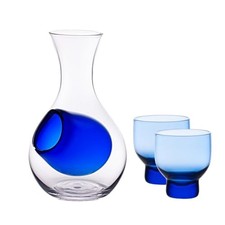 Urban Tokyo Japanese Cold Sake Wine 3 Piece Include Glass Decanter Sake Bottle picture