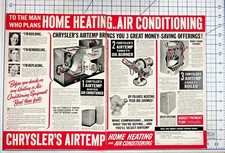 Vintage 1950s Chrysler Airtemp Home Heating Air Conditioning Magazine Ad Dayton picture
