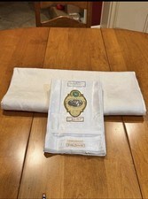 Vintage “True” Double Damask Pure Irish Linen Napkin Set of 8 21” X 21” W/Bonus picture