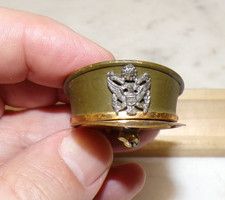 RARE WWll Military Army Sweetheart Photo Hinged Brooch Aviation Pilot Wing Pin picture