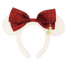 New Tokyo Disneyland 2025 Merry Lil Ring Ring Christmas Ears Headband W/ Red Bow picture