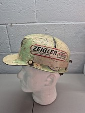 Vtg MSA Comfo Cap Tiger Stripe Low Vein Coal Miner Helmet Zeigler IL Stickers picture
