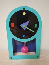 Vintage Retro 1980’s Postmodern Memphis Pendulum Clock Rare HTF  picture