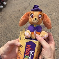 🦇 2026 Disney Parks Halloween Pets Shimmer Wishables Lady Dog as Witch Plush picture