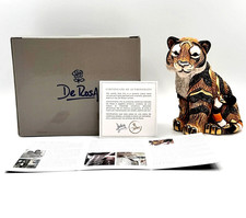 De Rosa Rinconada Adult Tiger F233 Figurine HandMade Ceramic Gold Accents 2021 picture