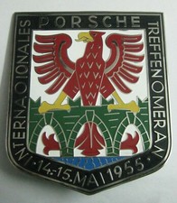 car badge-porsche club international 1955 car grill badge automobila mgjaguar tr picture