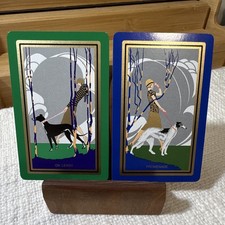 Vintage NOS Art Deco: On Leash & Promenade Single Playing Card picture