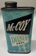 Vintage Rare McCoy Diesel Fuel Model Airplane Engine Canco  1/2 Pint Metal Can picture