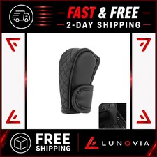 Zikefest Leather Gear Shift Knob Cover Universal Car Shifter Protector Black picture