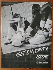 1988 Asics Gel Shoes Print Ad Get Em Dirty Sneakers Foot Locker Pickup Basketbal picture