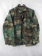 100% Cotton BDU Shirt/Coat Small Short Hot Weather Ripstop Woodland Camo Army picture