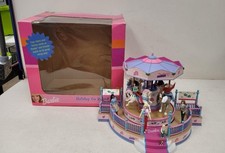 2001 Barbie Holiday Go Round Carousel – Plays Christmas Songs, Lights Up- Works picture