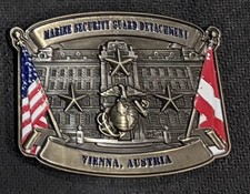Marine Security Guard MSG Vienna Austria EGA Challenge Coin Beschutzer Der Drei picture