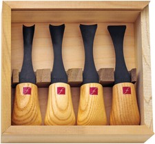 Flexcut Super-Wide-Format Wood Carbon Steel 4pc Carving Knives Palm Set FR704 picture