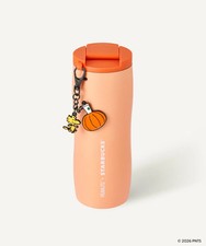 Starbucks SS Pumpkin Peanuts Flowline Tumbler 473ml 16oz Fall Autumn Edition picture