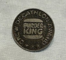 Vintage Burger King Crew Decathalon Award Pin Hard To Find picture