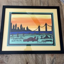 Framed Henry Hill Canvas Painting Goodfellas Signed By Henry Hill Signed picture