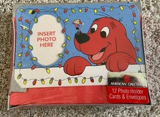 Vtg Clifford The Big Red Dog Christmas Cards w/ Room for Photo 12 Pk W Envelopes picture