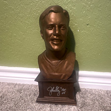 John Elway Autographed Football Bust Statue “HOF 04” Gridiron Authentics COA picture