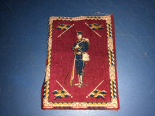 Vintage 20's Era FINNISH Soldier CIGARETTE Card Felt RUG Patch picture