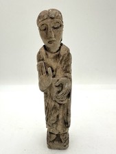Antique Romanesque Medieval Stone Carved Religious Figure picture