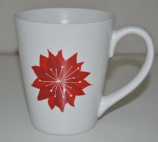 Minty 2011 Starbucks 12oz Coffee Tea Mug Cup Christmas Red Poinsettia Flower HTF picture