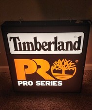 TIMBERLAND PRO SERIES LIGHTED SIGN SHOE STORE DISPLAY RARE FIND...MAN CAVE DECOR picture