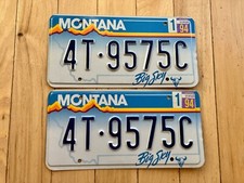 Pair of 1994 Montana License Plates picture