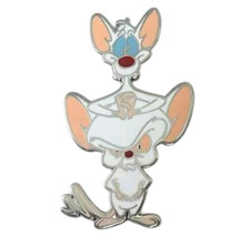 PINKY AND THE BRAIN Animaniacs 90s Cartoon Hat Jacket Tie Tack Lapel Pin picture