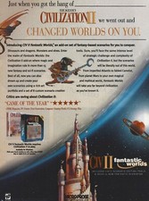 Civ II Fantastic Worlds Print Ad/Poster Art PC Big Box picture