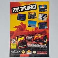 Super Battletank Sega Genesis Super Nintendo SNES Feel The Heat Print Ad/Poster picture