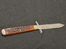 2004 Schatt & Morgan Queen Carmel Bone 1 Of 100 Swing Guard Pocket Knife 04121L picture