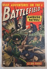 Battlefield #3 VG- Atlas George Tuska Art Ambush 1952 Korean Conflict Golden Age picture