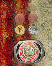 Power Rangers Mighty Morphin Morpher and Tommy Oliver coins picture
