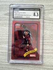 2025 Topps Chrome Marvel - Iron Man /62 - Spider Web Refracter - #1 CGC 8.5 picture