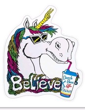 Dutch Bros Coffee Believe Unicorn Sticker picture