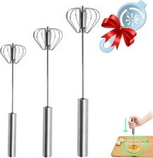 Semi-automatic Whisk Stainless Steel Egg Beater Hand Push for Cream picture