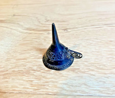 Vintage Sterling Silver Miniature Perfume Funnel Ornate Greek Key Meander Border picture