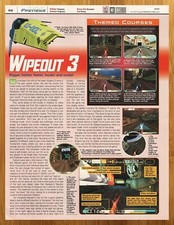 1999 Wipeout 3 Playstation 1 PS1 PREVIEW PAGE Print Ad/Poster Video Game Art picture