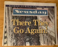 FINAL SALE YANKEES WIN 3RD STRAIGHT WS. Oct 31, 2000 LI Newsday picture