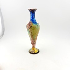 Vintage Jules Sarlandie Limoges Vase Enamel Copper Colorful Rare HTF  France Art picture