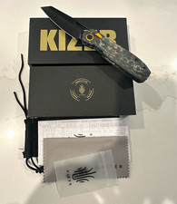 Kizer Mash 3.21in black PVD M390 blade liner lock shipwreck carbon fibre picture