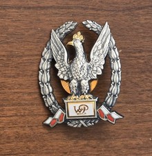 Polish Military Exemplary Cadet Officer Badge Metal Eagle Award Poland picture