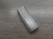 Vtg Les Must de Cartier Godron Silver Tone Butane Lighter Swiss Made #101126 picture