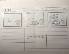 Ren & Stimpy Original Production Storyboard Art Spumco  - COA picture